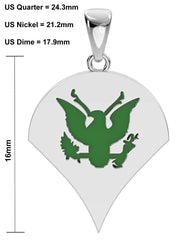 Ladies 925 Sterling Silver US Army Specialist Rank Pendant - US Jewels