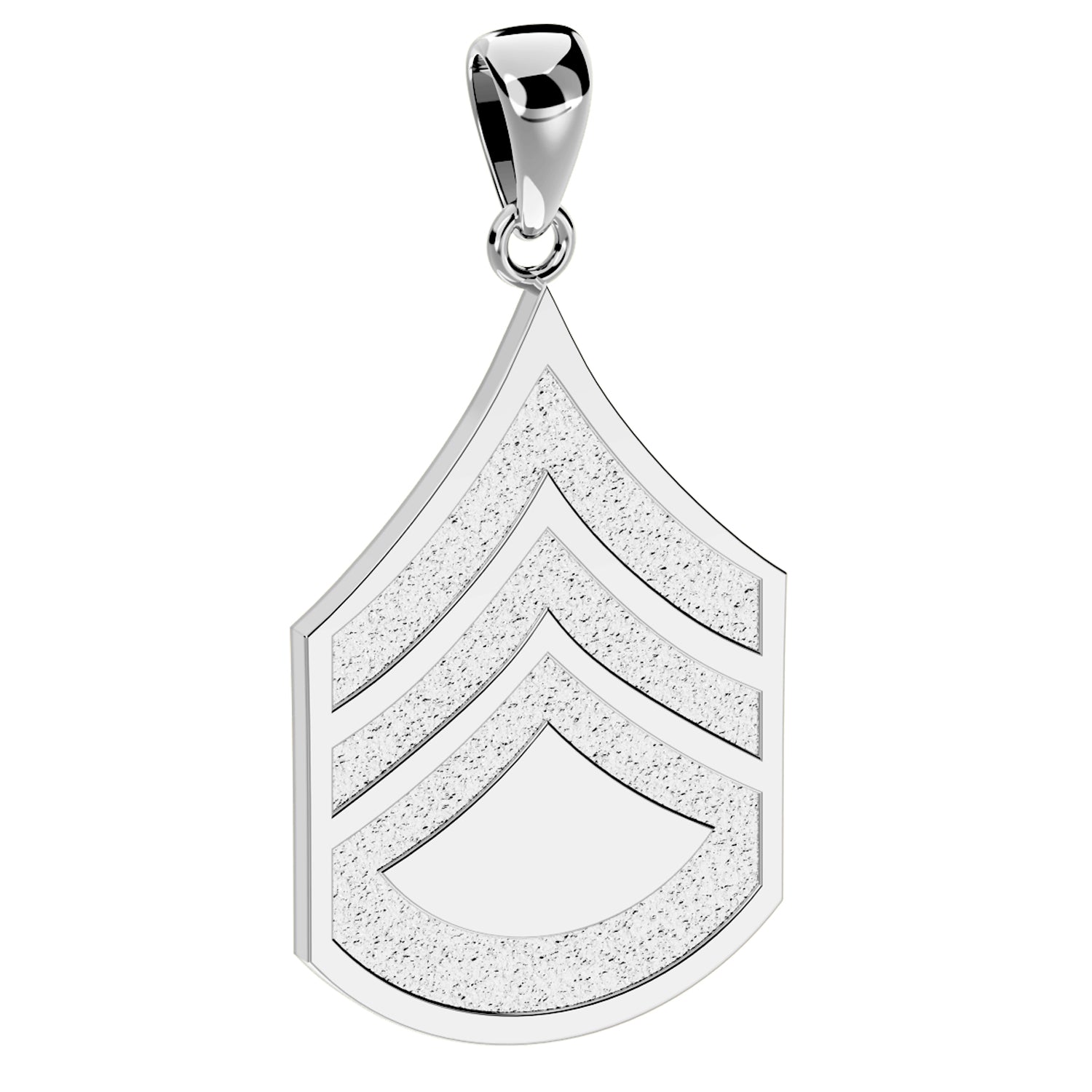 Ladies 925 Sterling Silver US Army Staff Sergeant Rank Pendant - US Jewels