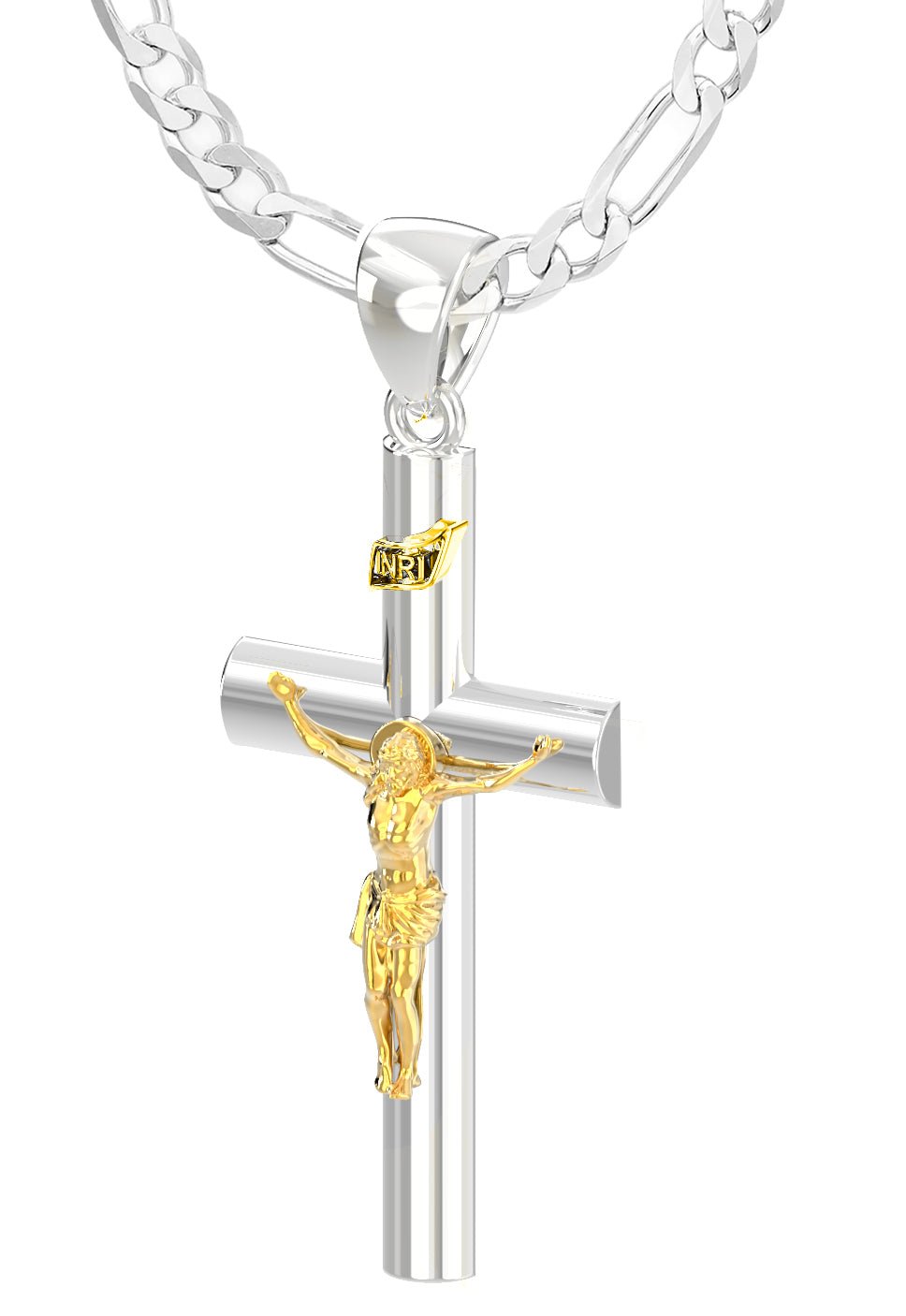 Jesus cross on sale pendant gold