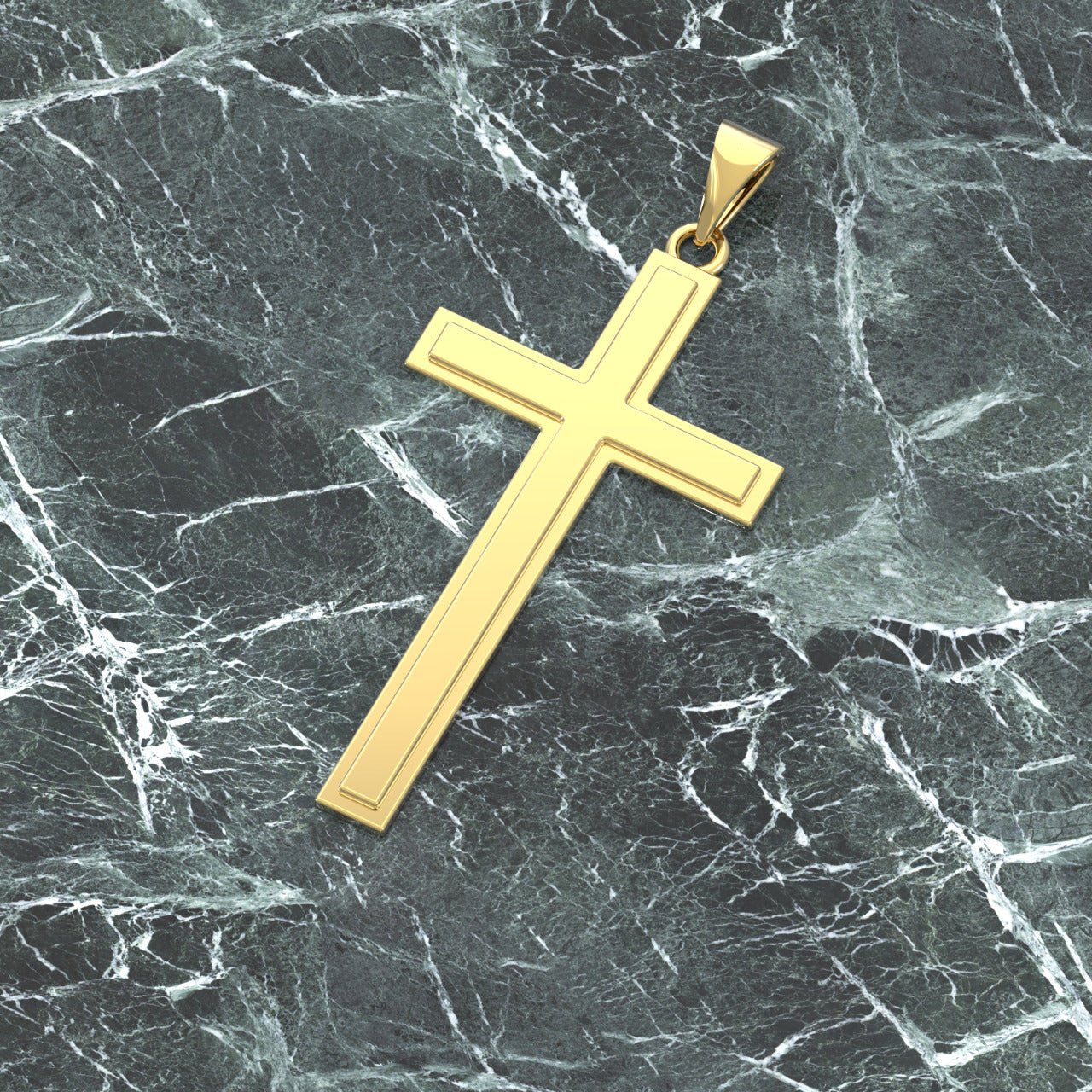 14k solid gold cross shop pendant mens