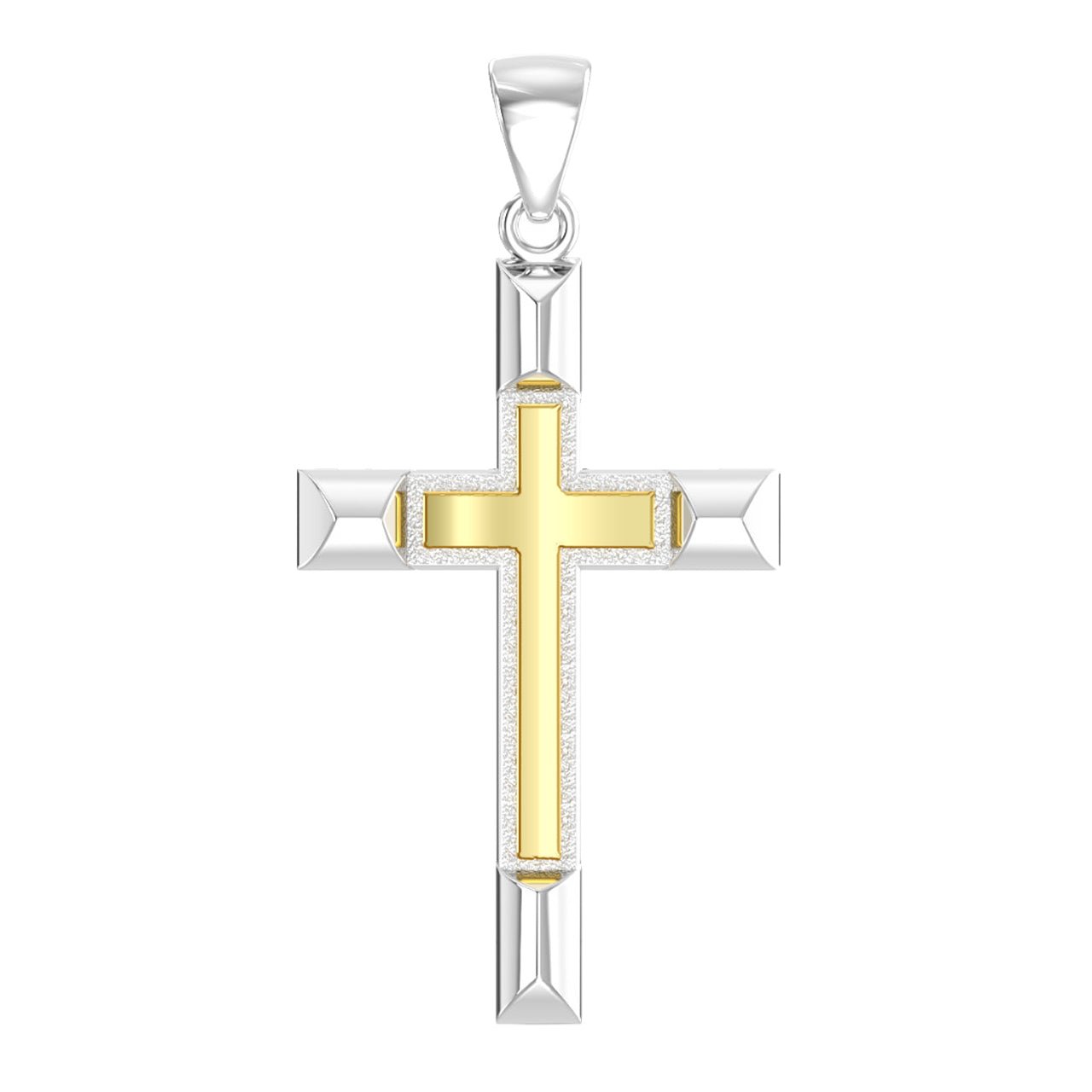 Gold Cross Necklace - Sterling Silver Pendant Necklace