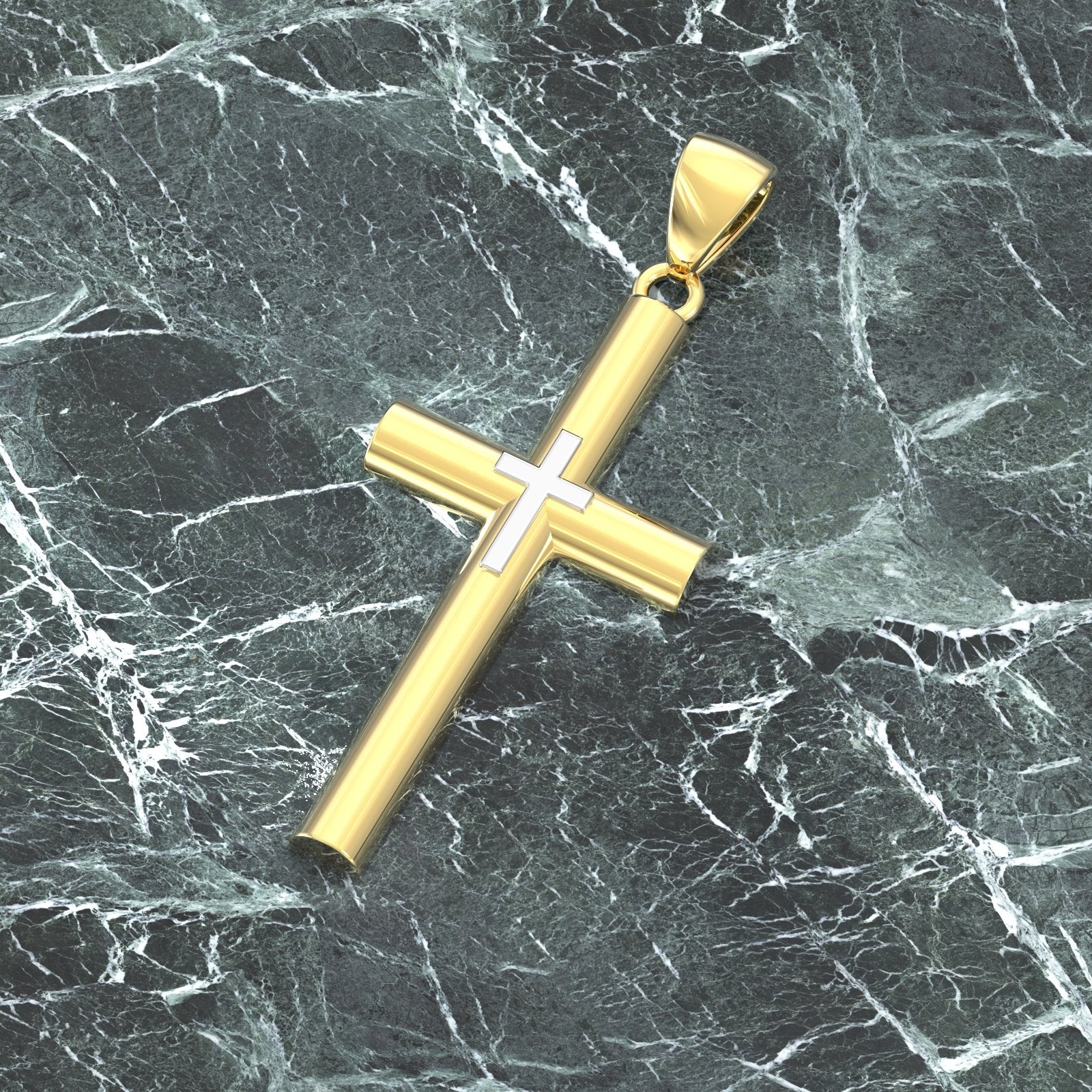 Double cross sale pendant