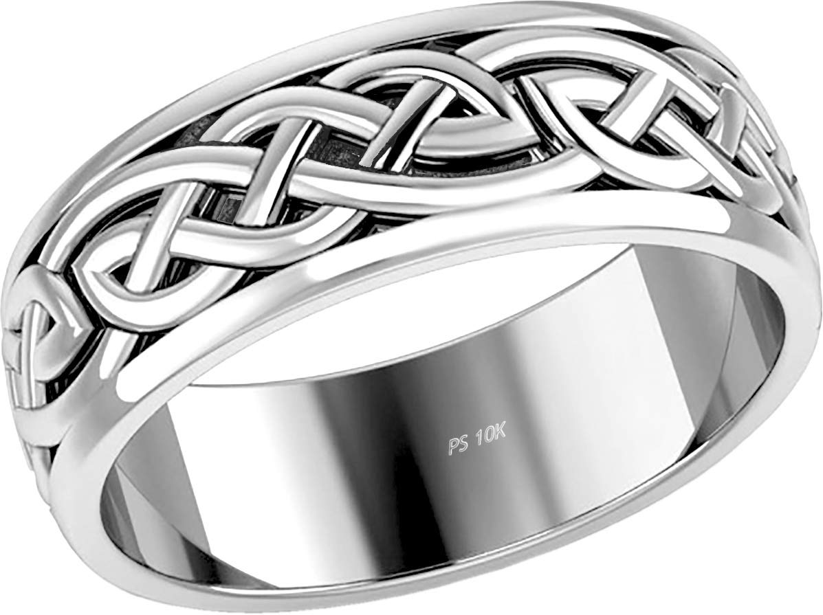 Mens celtic knot 2024 wedding bands