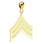 Men's 10k or 14k Yellow or White Gold Corporal US Army Pendant - US Jewels