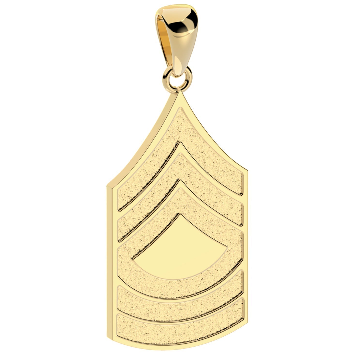 Men's 10k or 14k Yellow or White Gold Master Sergeant US Army Pendant - US Jewels
