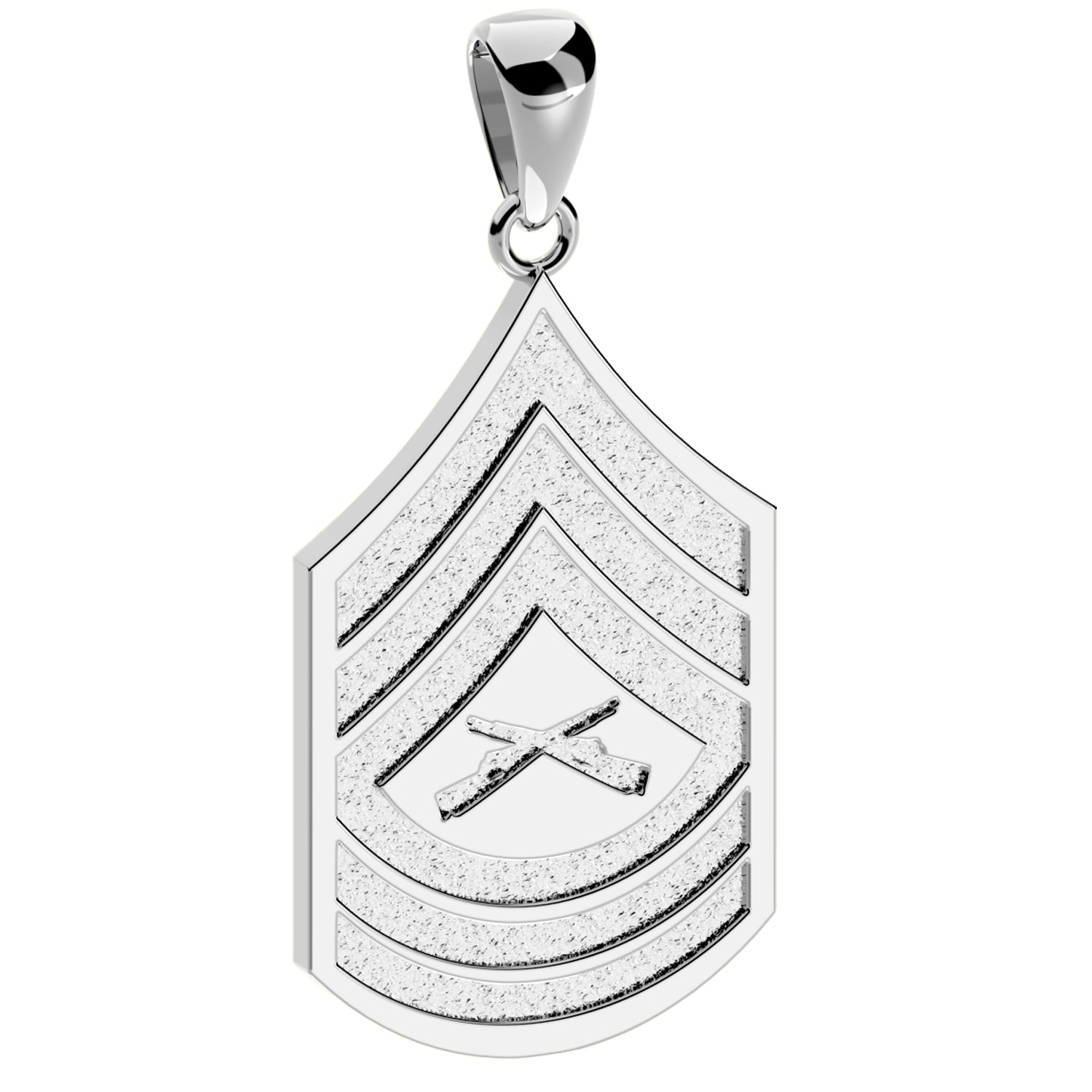 Men's 10k or 14k Yellow or White Gold Master Sergeant US Marine Corps Pendant - US Jewels
