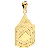Men's 10k or 14k Yellow or White Gold Sergeant 1st Class US Army Pendant - US Jewels