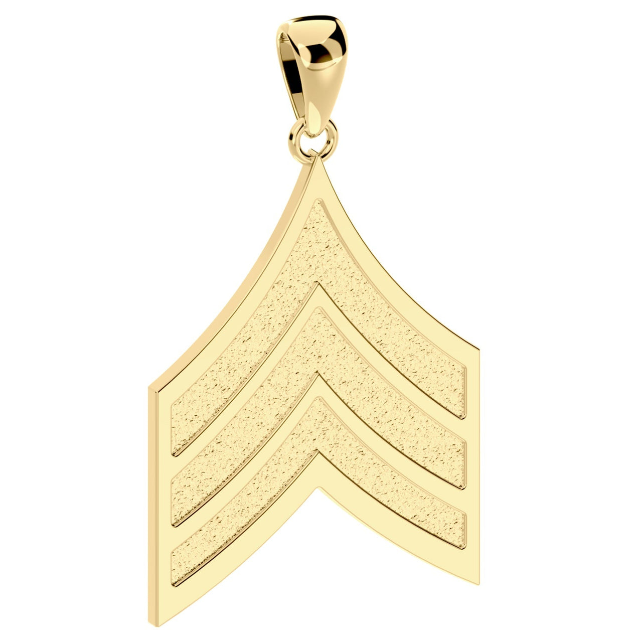 Men's 10k or 14k Yellow or White Gold Sergeant US Army Pendant - US Jewels