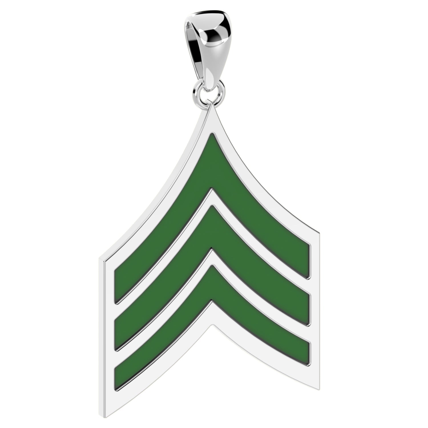 Men's 10k or 14k Yellow or White Gold Sergeant US Army Pendant - US Jewels