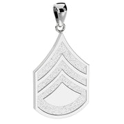 Men's 10k or 14k Yellow or White Gold Staff Sergeant US Army Pendant - US Jewels