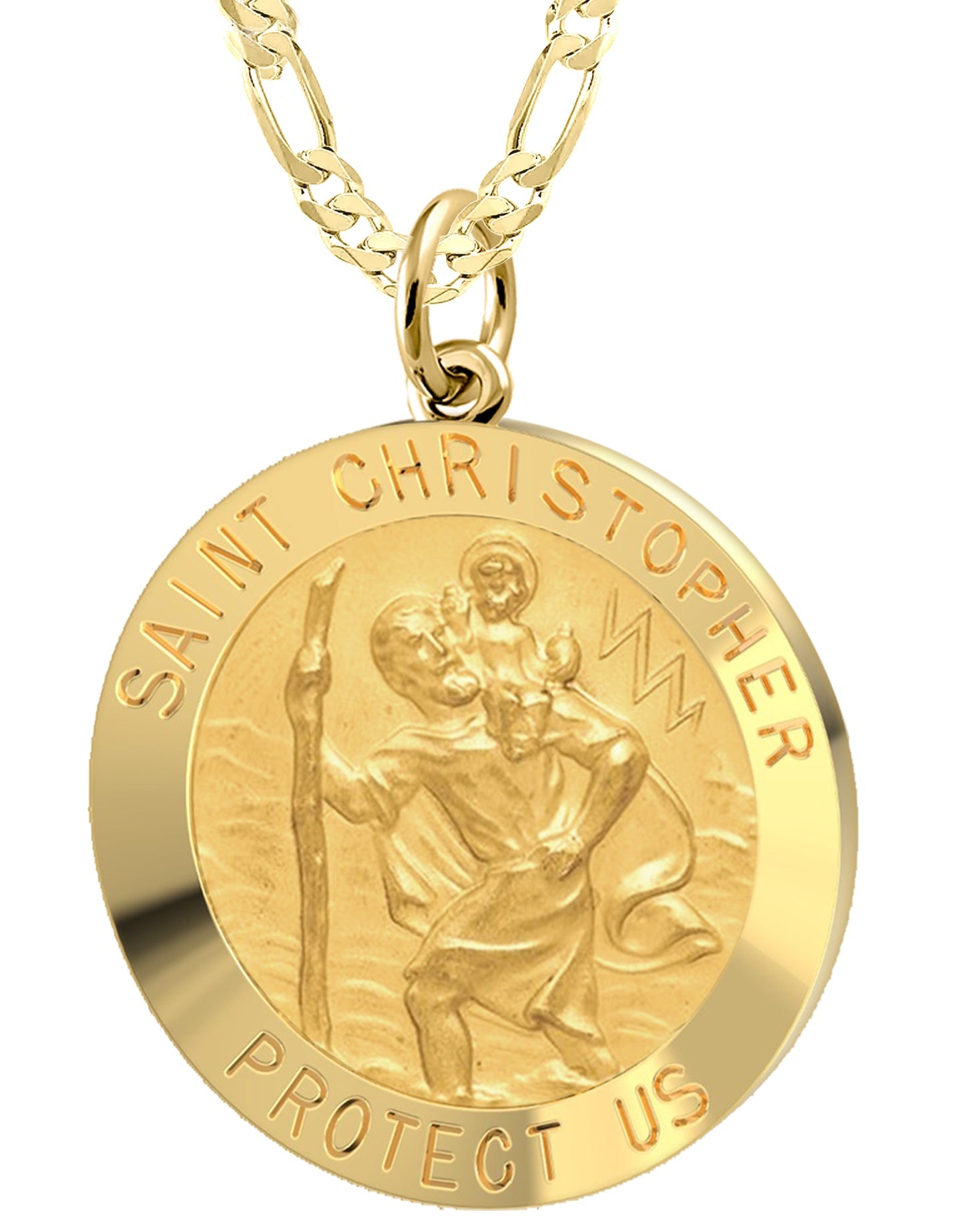 14 karat gold st deals christopher medal