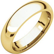 Men's 14k Yellow Gold 5mm Half Round Groom Wedding Band Ring - US Jewels