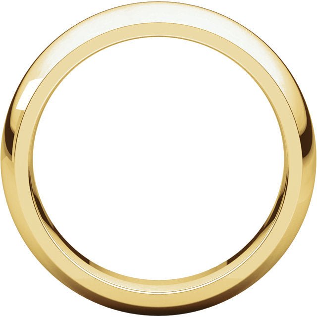 Men's 14k Yellow Gold 6mm Half Round Groom Wedding Band Ring - US Jewels