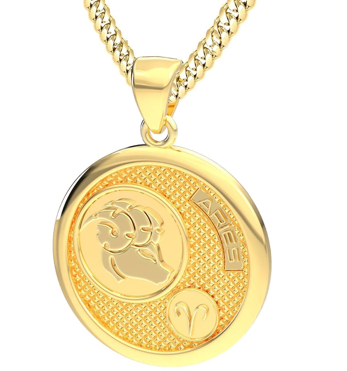 Aries gold clearance pendant