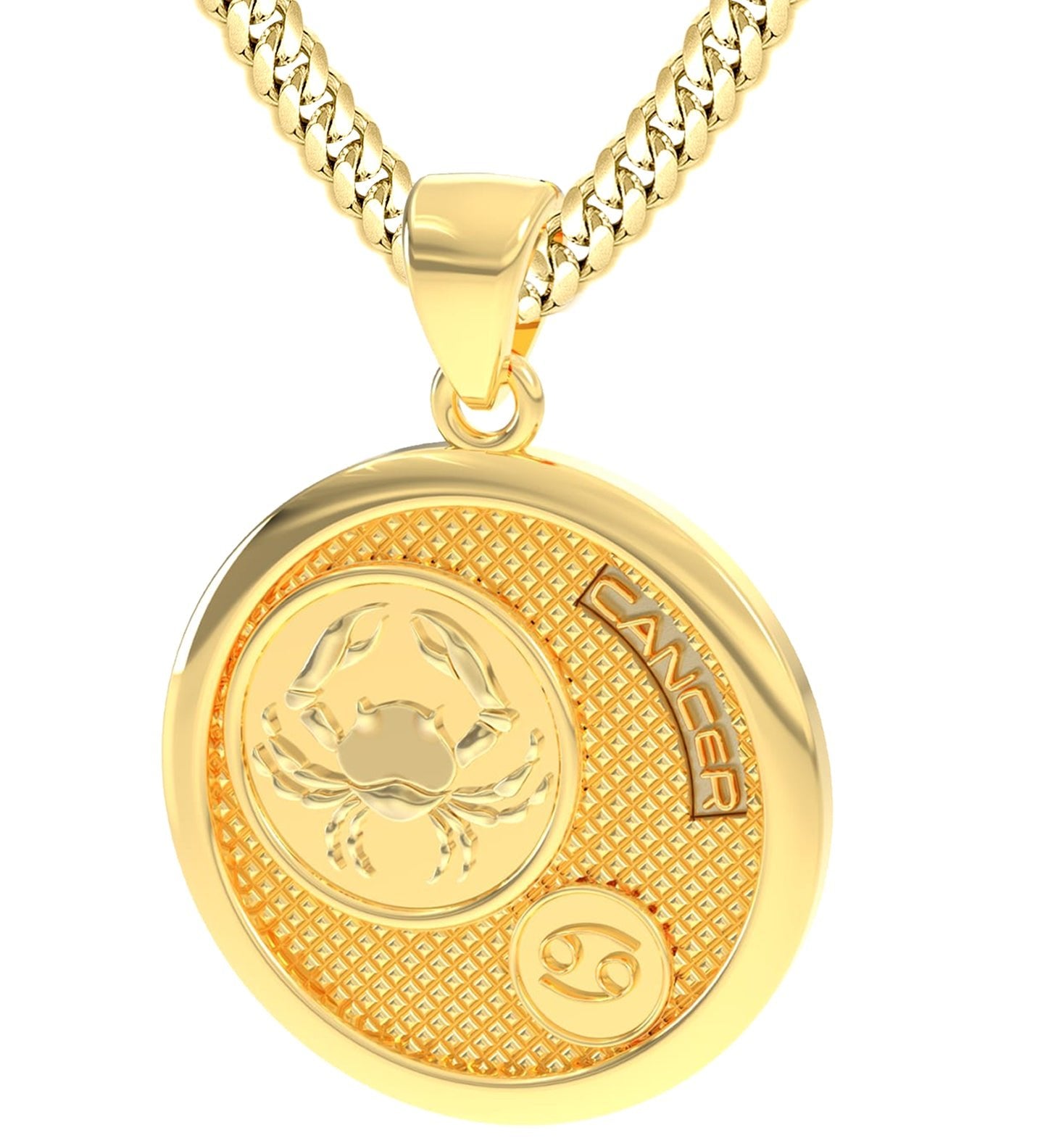 Gold on sale cancer necklace