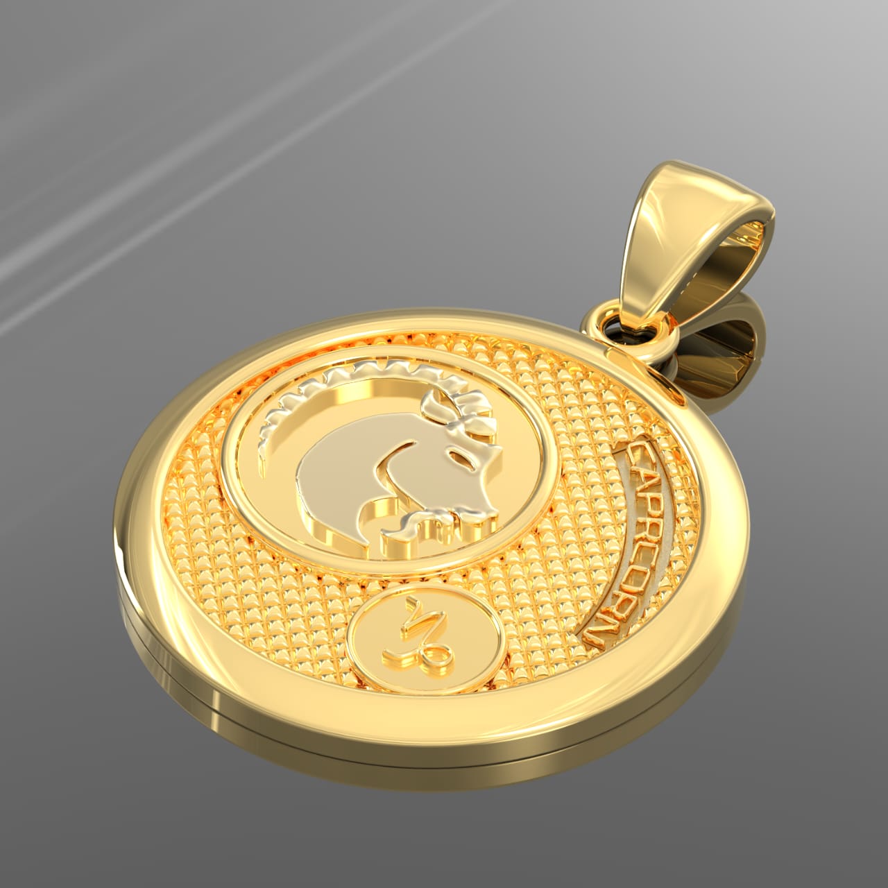 Goat clearance gold pendant