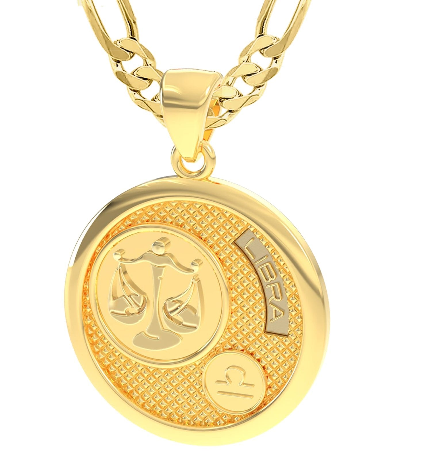 Gold libra deals pendant necklace