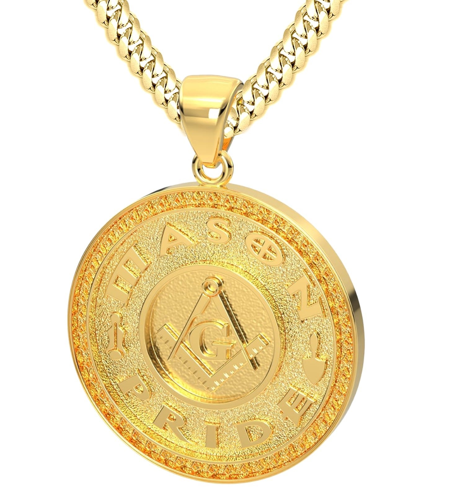 Freemason gold sale pendant