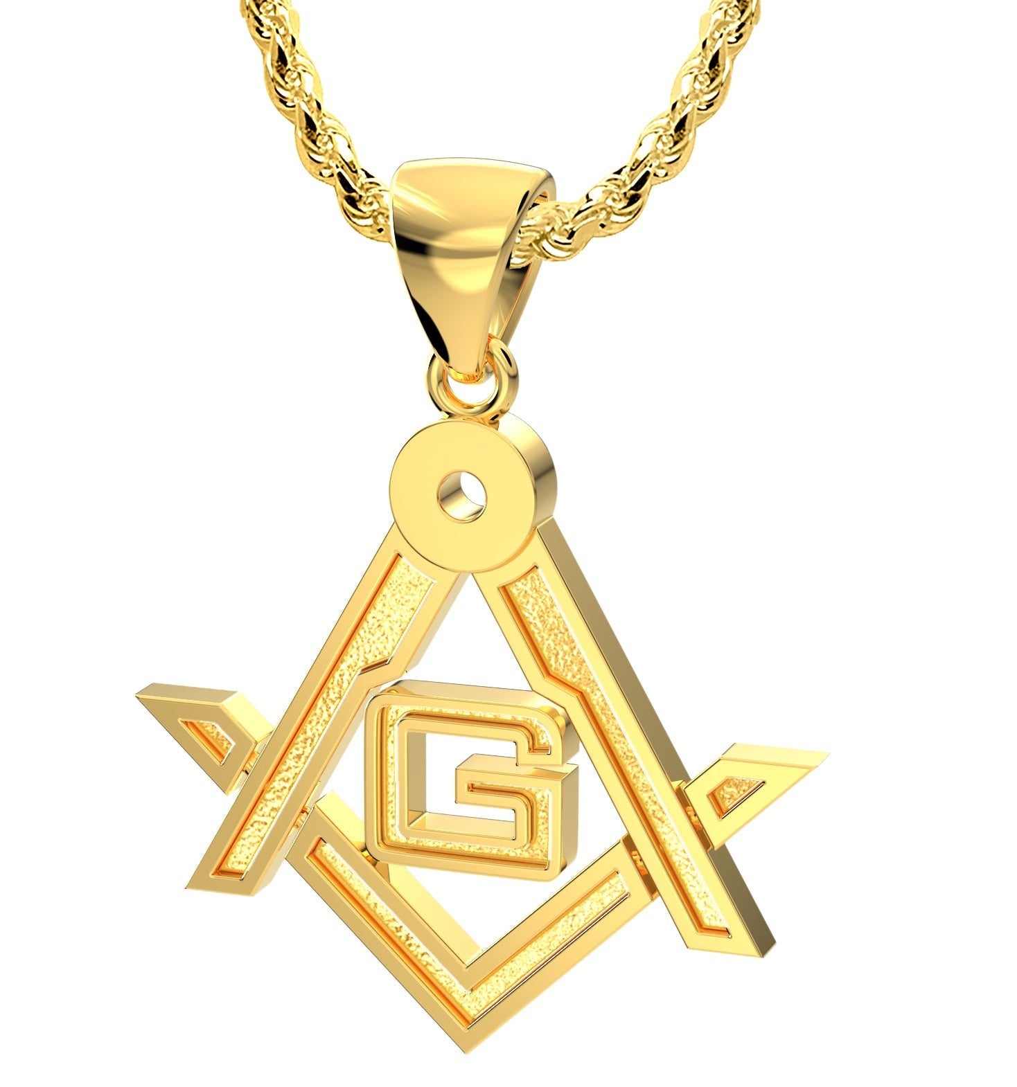 14k gold store masonic pendant