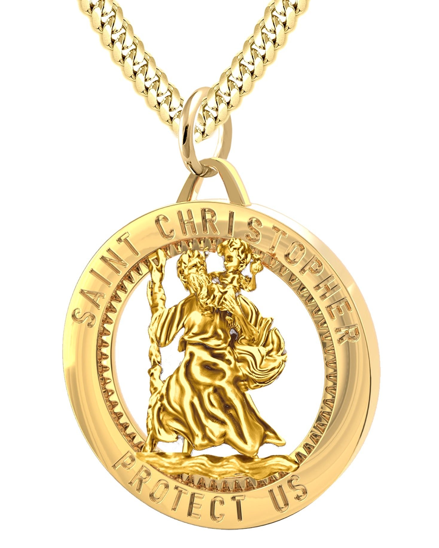 Rolled Gold St. Christopher Necklace – Lime Tree Design
