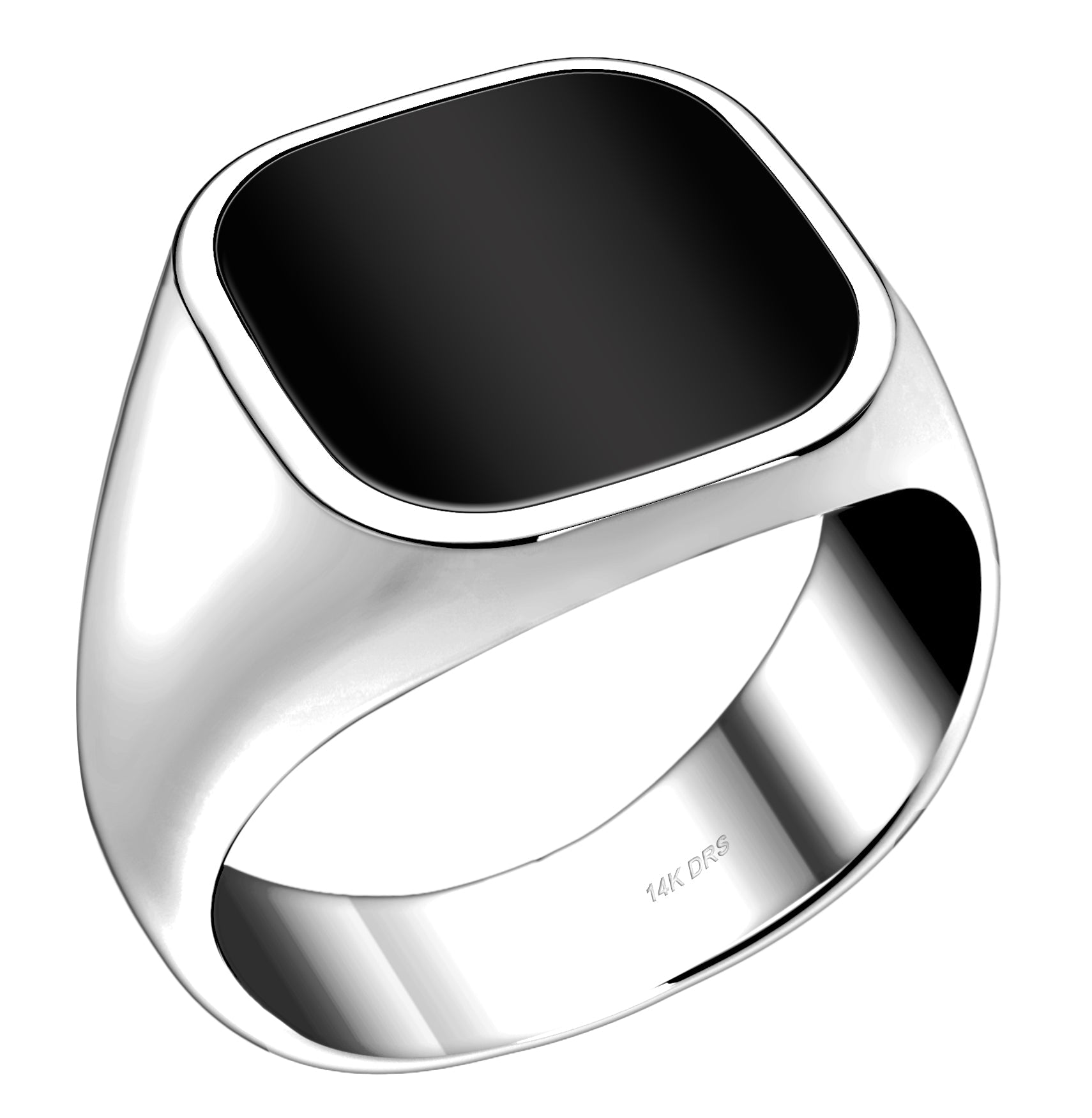 Trending Stylish Silver Black Men Ring