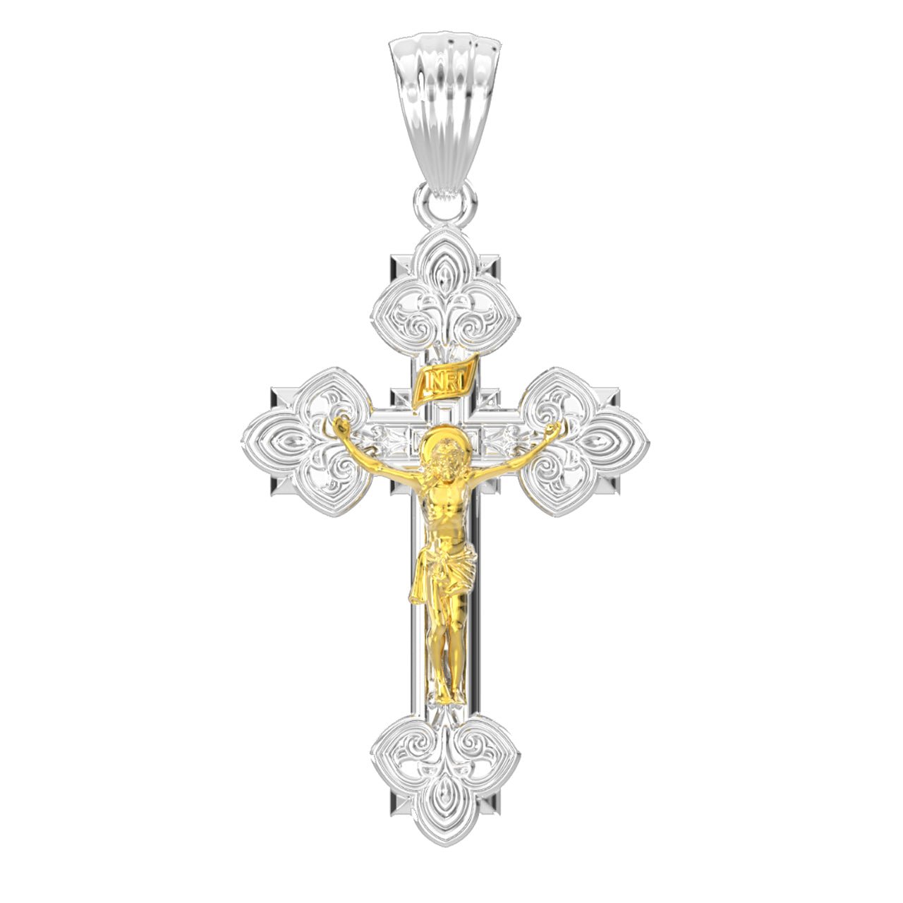 Fleur de lis sales cross pendant