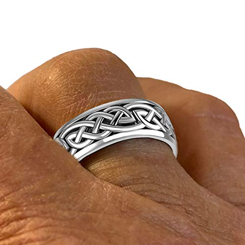 Silver Diamond Set Celtic Ring - Celtic Aer