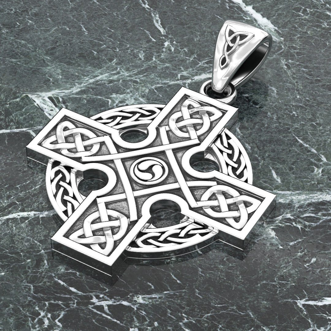 Irish Celtic Cross Necklace, 24 Inch Chain | St. Patrick's Guild