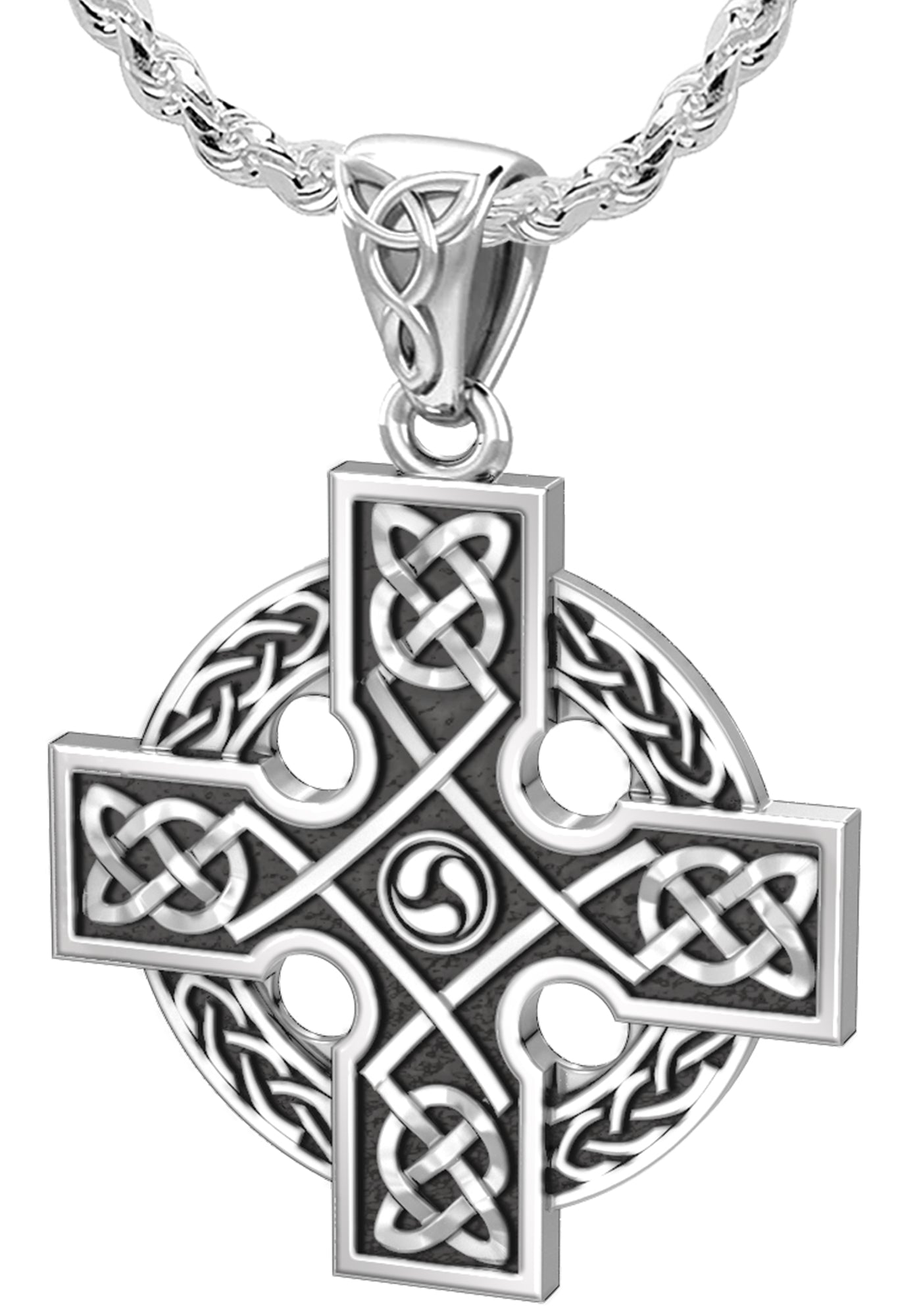 MENDEL Mens Irish Celtic Knot Viking Wolf Pendant Necklace Stainless Steel  Rope | eBay