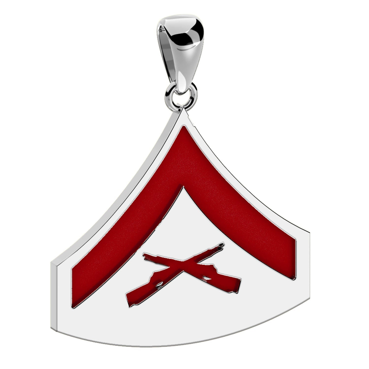 Men's 925 Sterling Silver Lance Corporal US Marine Corps Pendant - US Jewels
