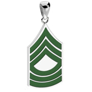 Men's 925 Sterling Silver Master Sergeant US Army Pendant - US Jewels