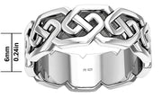 Men's 925 Sterling Silver Modern Irish Celtic Knot Ring Band - US Jewels