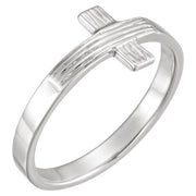 Men's 925 Sterling Silver The Rugged Cross Religious Ring - US Jewels