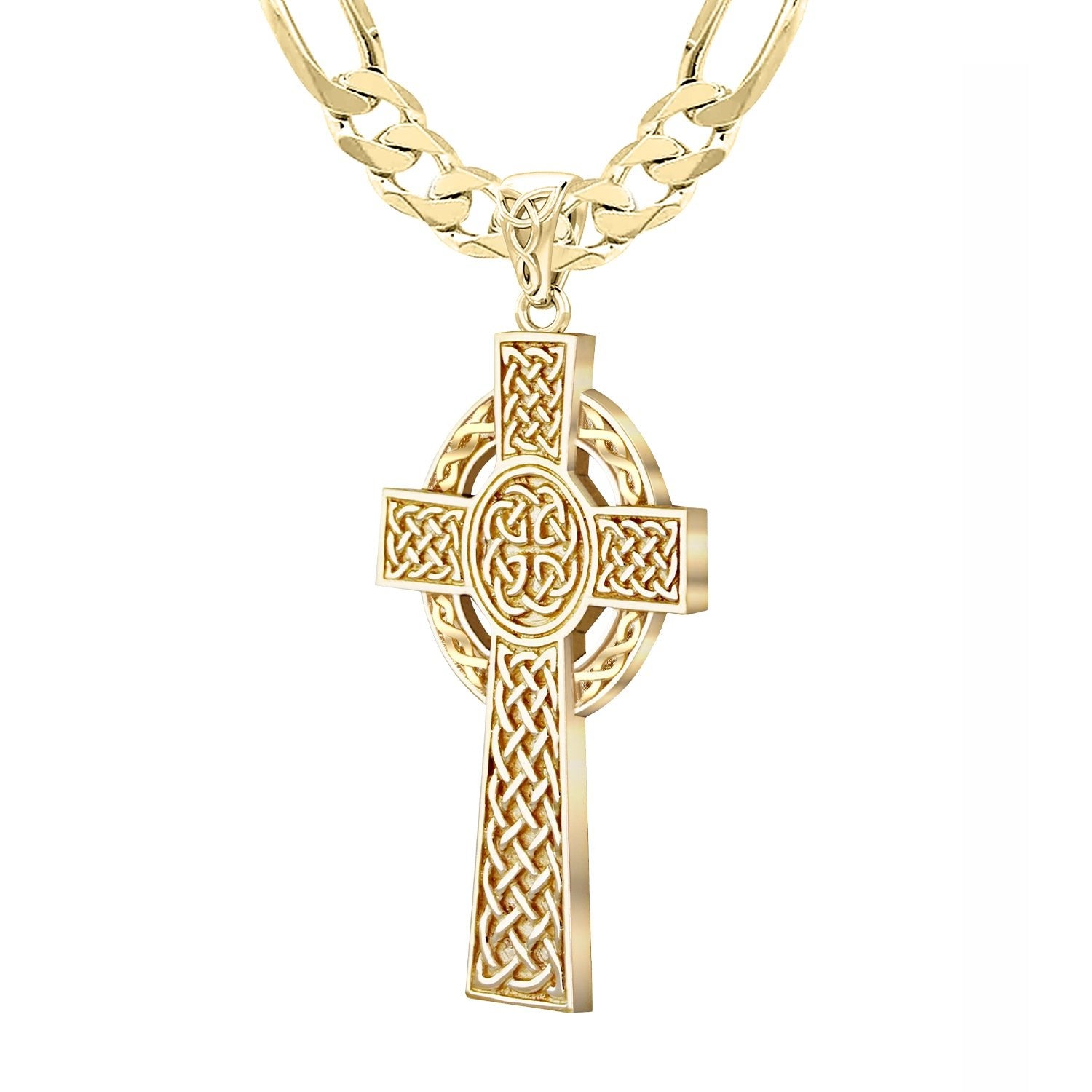 Gold celtic deals cross necklace