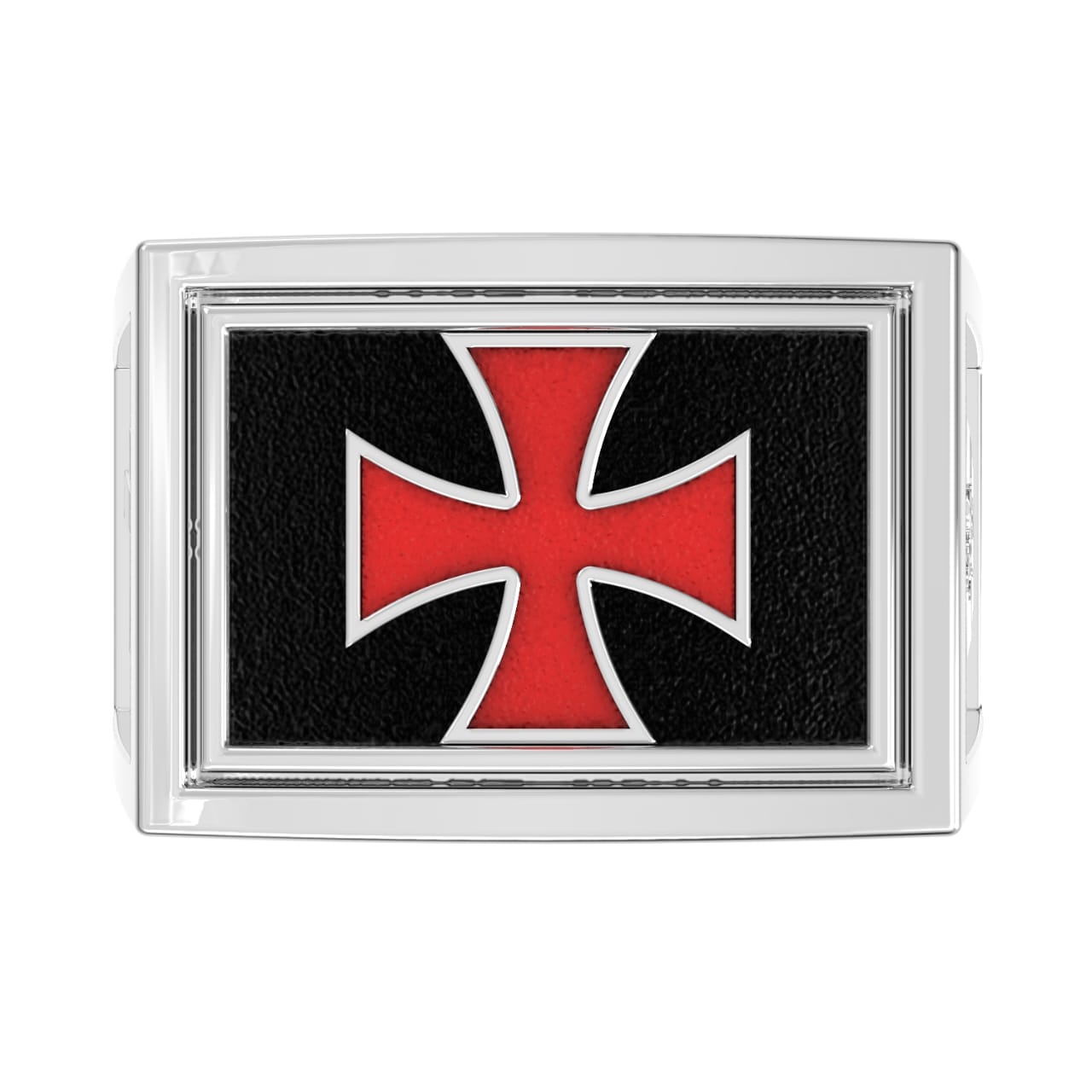 Men's Heavy 925 Sterling Silver Freemason Knights Templar Ring Band - US Jewels