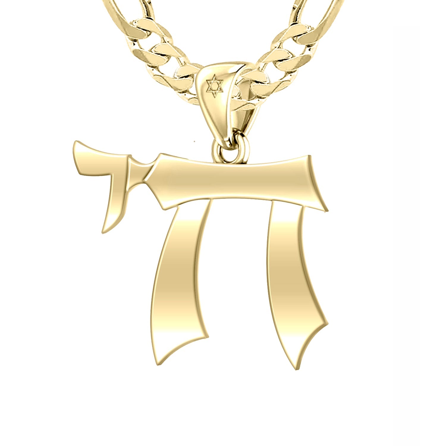 14k Gold Heavy Weight Chai Pendant | Baltinester Jewelry
