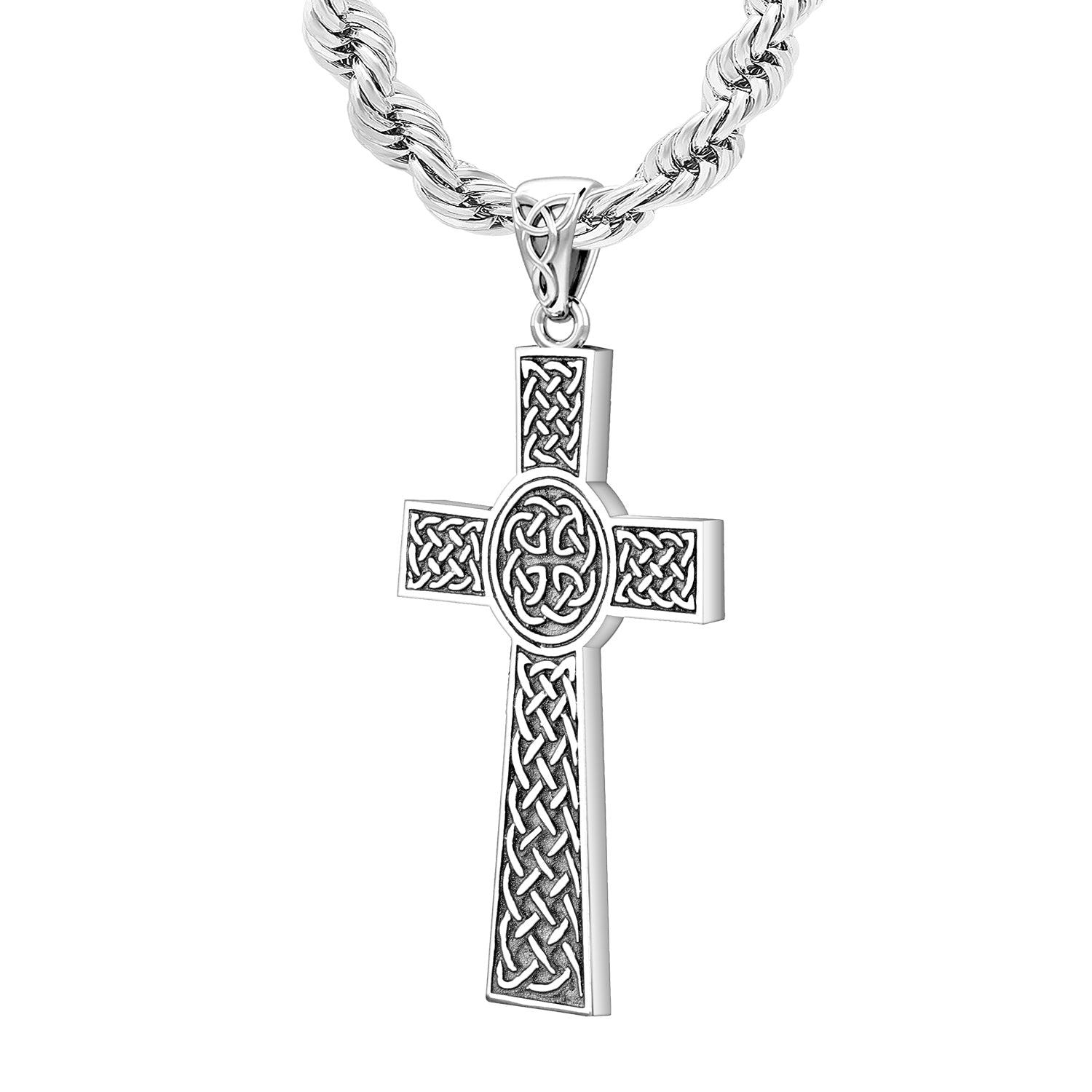 Mens large clearance cross necklace