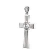 Men's Large 925 Sterling Silver Prayer Faith Cross Pendant Necklace, 45mm - US Jewels