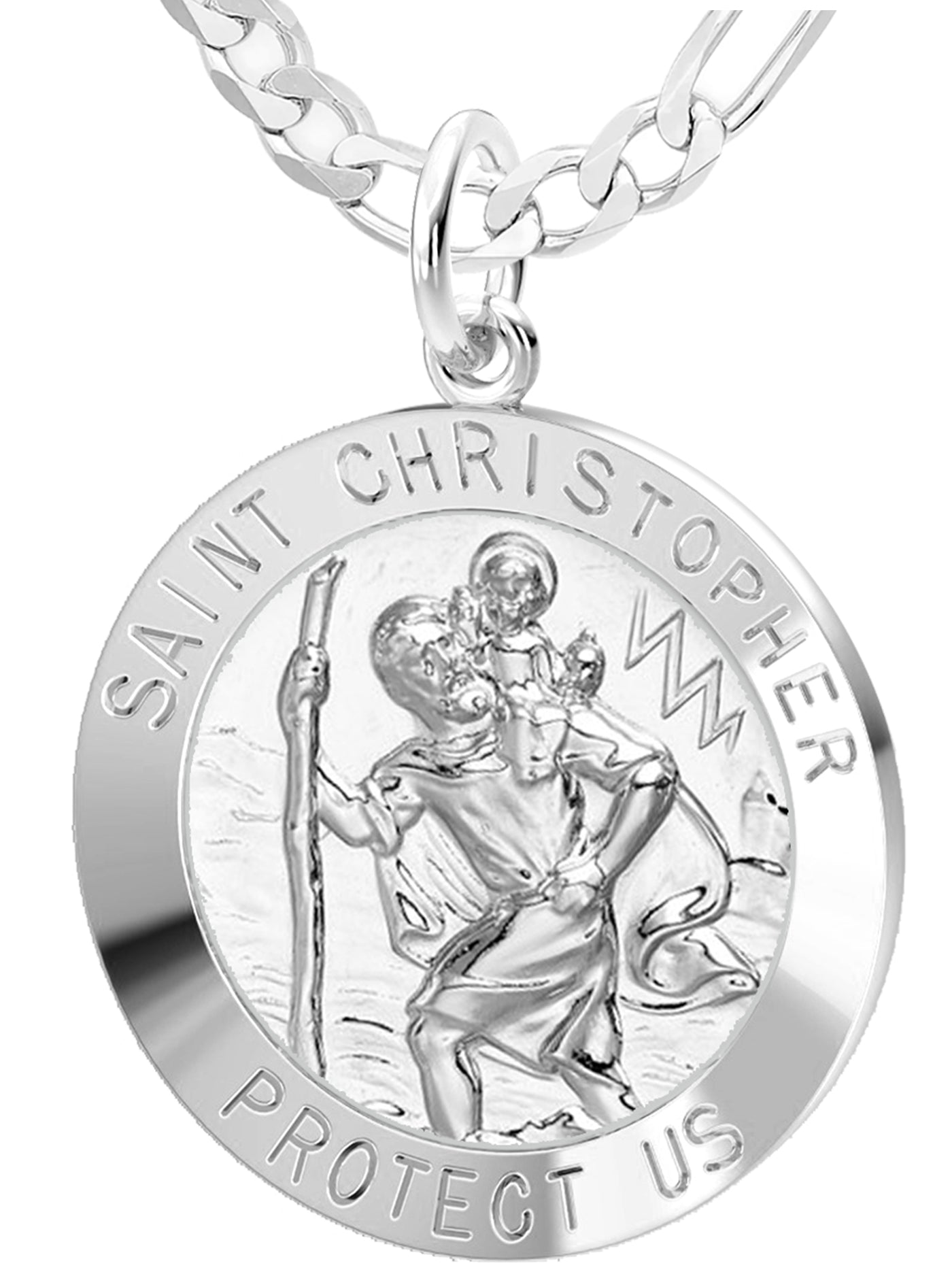 Patron Saint Christopher Oval Sterling Silver Medal — Old Mission Santa  Barbara
