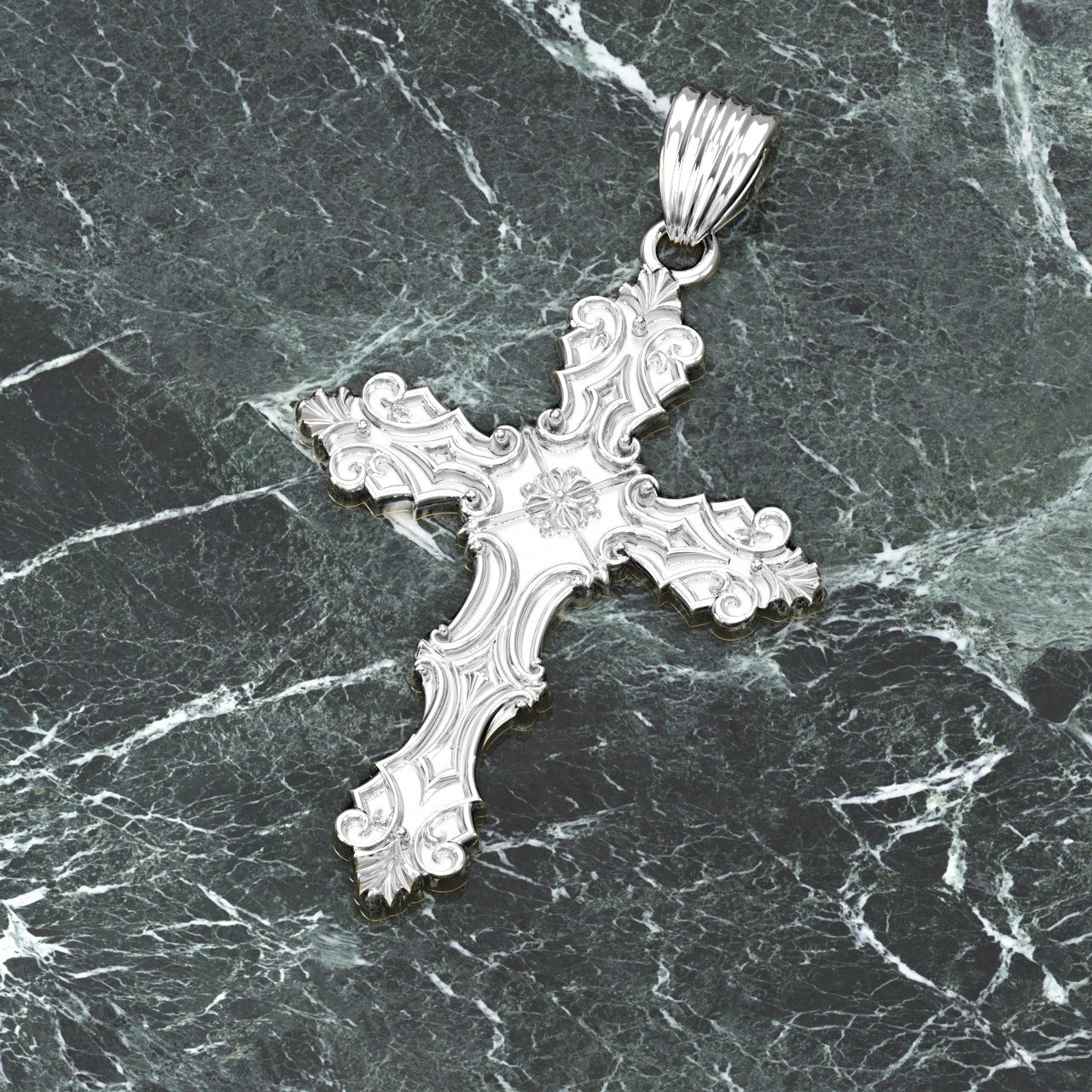 Sterling Silver Large Medieval Cross on Silver Chain - The Artisan Store  Fremantle