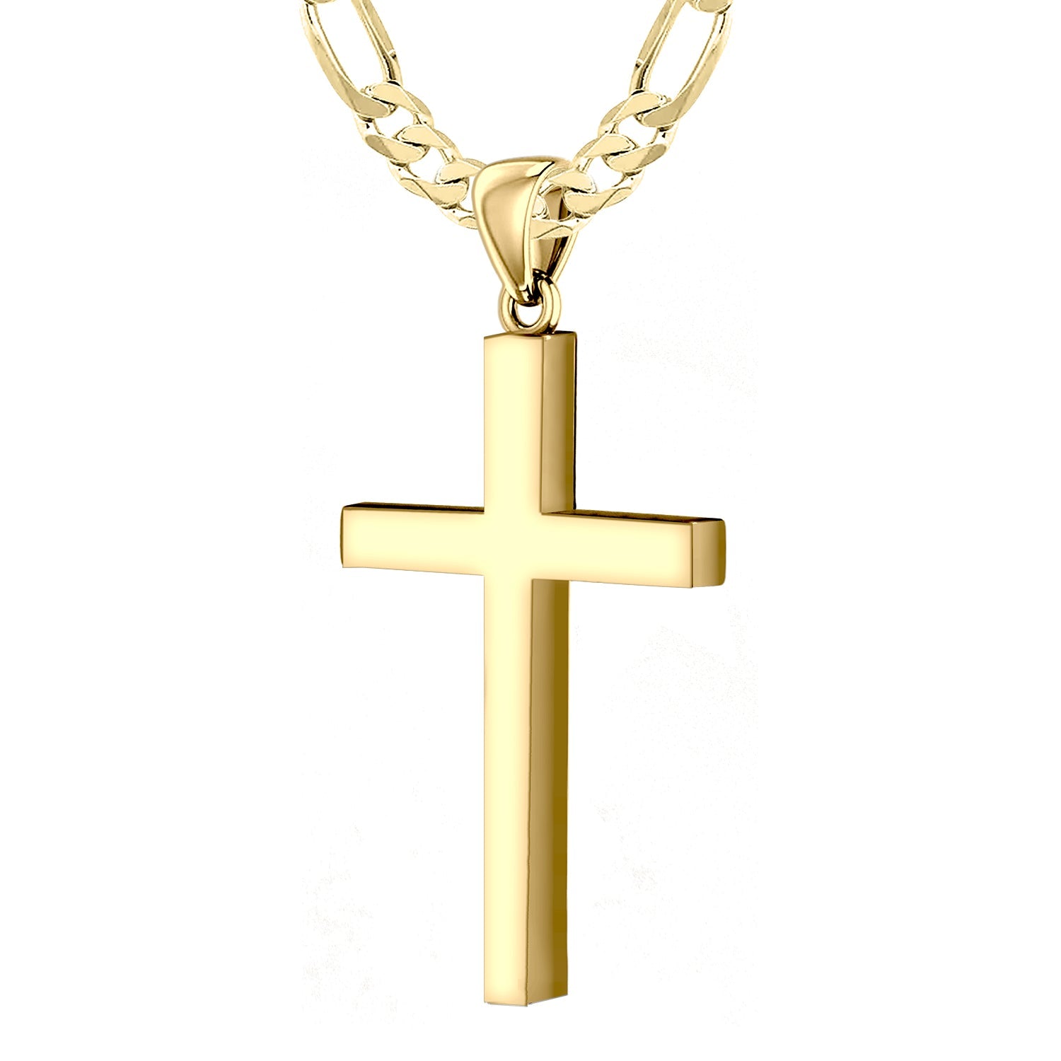 Heavy gold cross on sale pendant