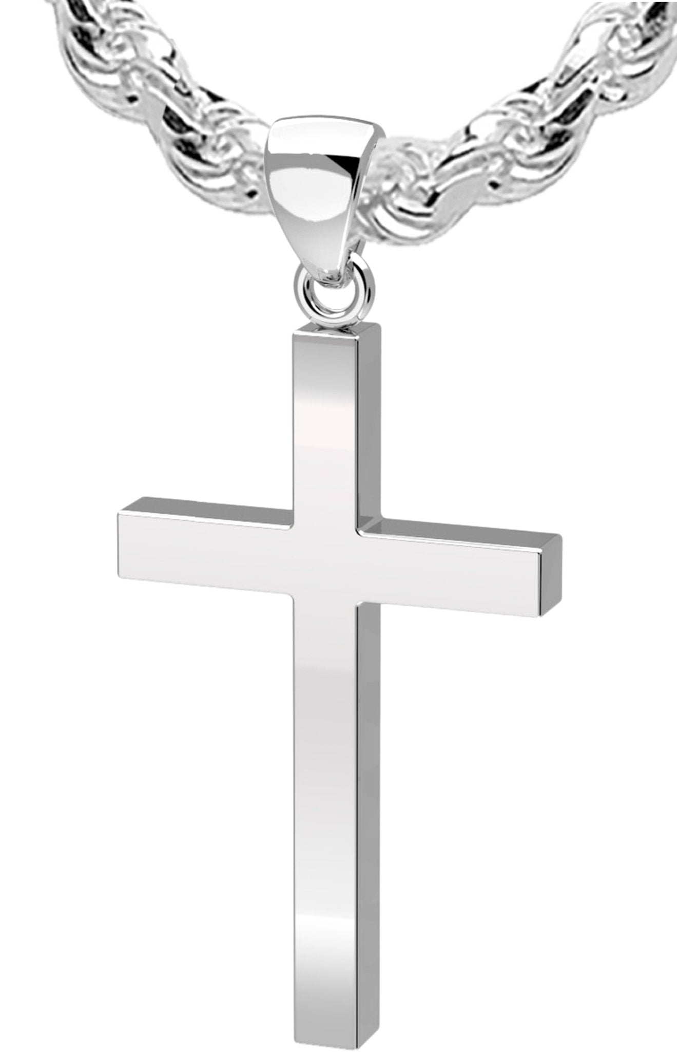 M Men Style Jesus Crucifix Cross Necklace Religious INRI Cross with 24