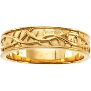 New Men's 14k Yellow Gold Crown of Thorns Ring - US Jewels