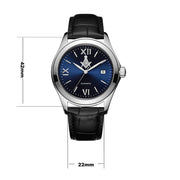 New Men's Stainless Steel Swiss Automatic ETA Masonic Dress Watch, 42mm - US Jewels