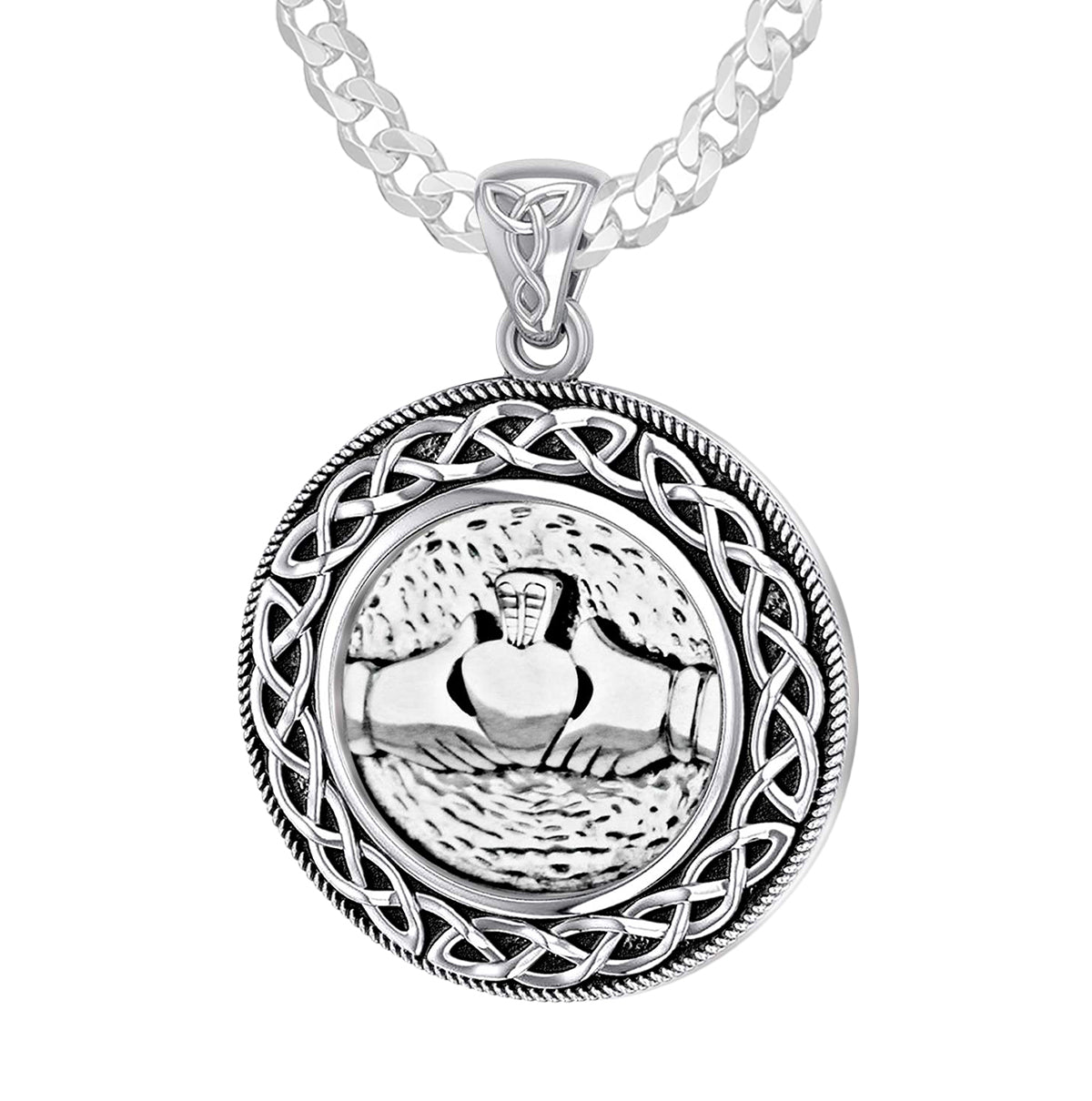 Loinnir Jewellery Sterling Silver Claddagh Necklace | Kilkenny Design