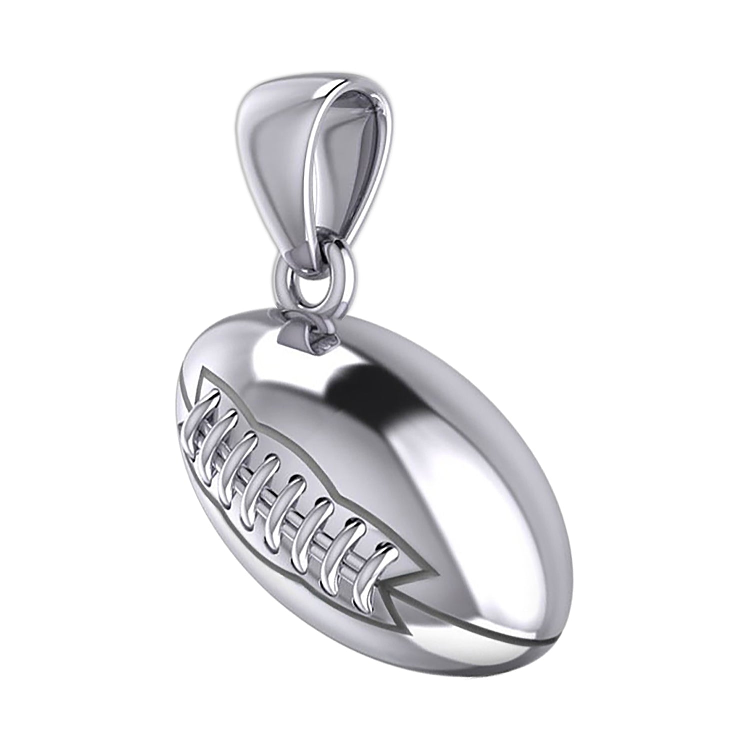 Mens Gold Silver Stainless Steel Football Pendant 23