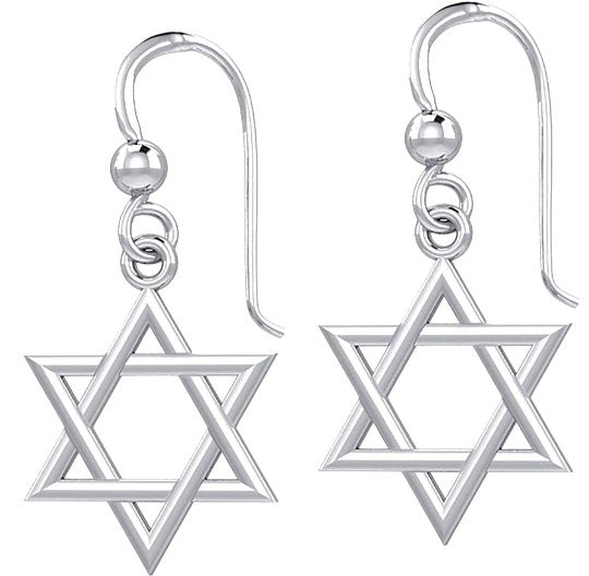 Solid 10k or 14k Jewish Star of David Earrings