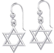 Solid 10k or 14k Jewish Star of David Earrings - US Jewels