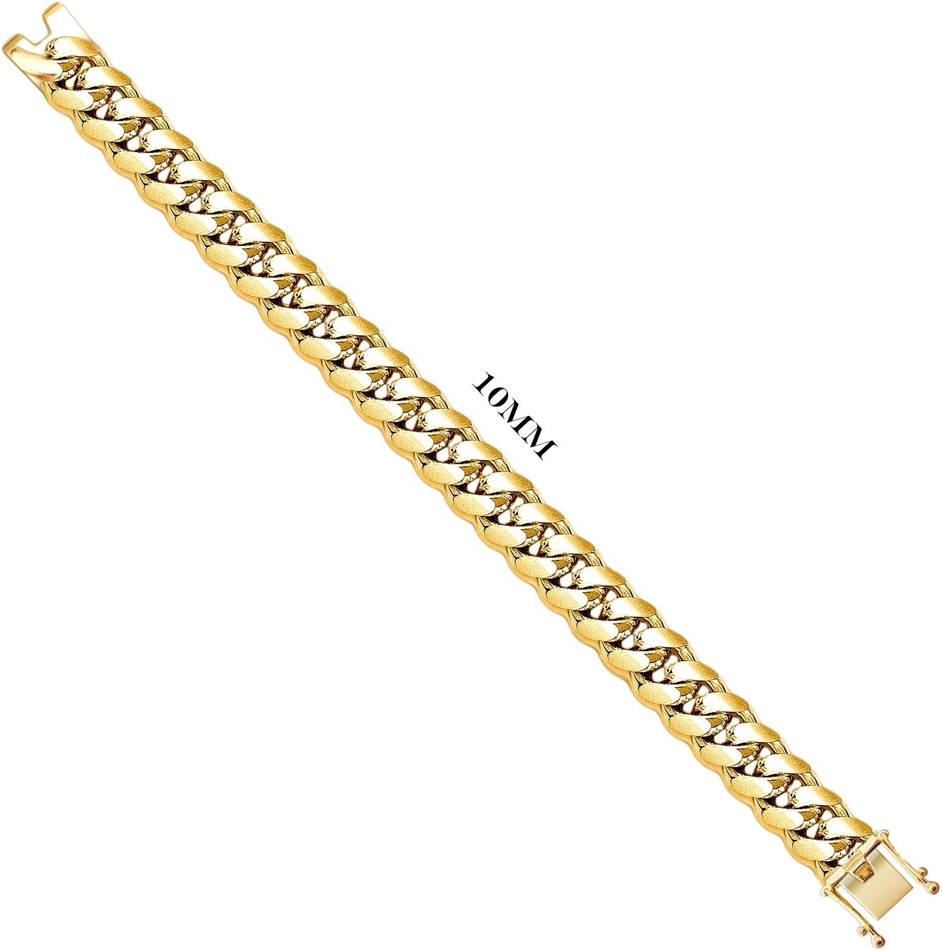 Cuban Curb Chain - Solid 10k Yellow Gold Chain Necklace