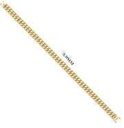 Solid 10K Yellow Gold Miami Cuban Curb Chain Necklace, Sizes 3.9mm - 11mm - US Jewels